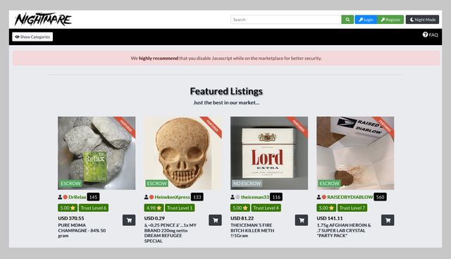 dark web shop